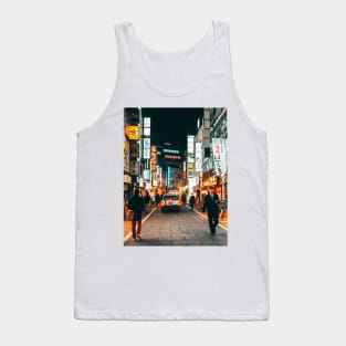 Shimmering Neon Lights of Tokyo Tank Top